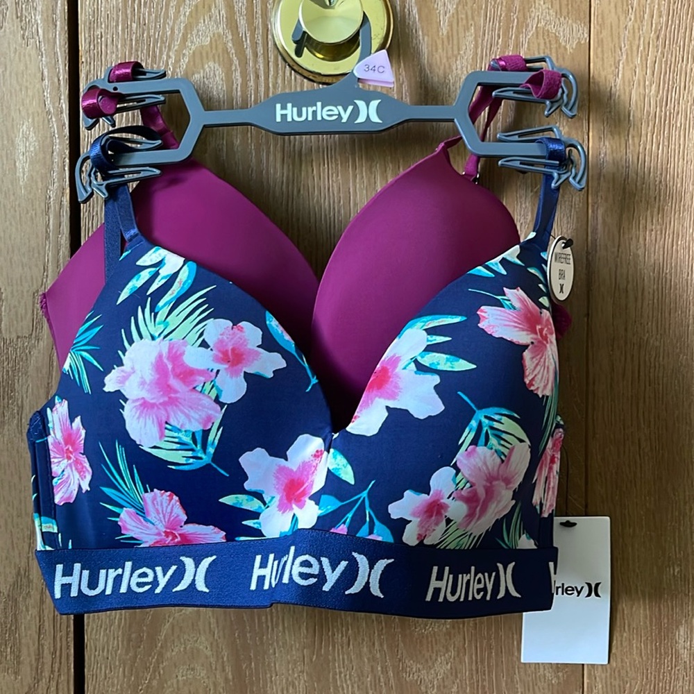NWT Hurley bras 34C 2 pack